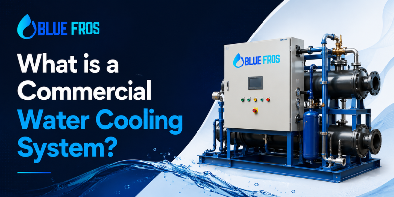 Commercial Water Cooling System by Blue Fros featuring an industrial water chiller unit for efficient cooling applications.